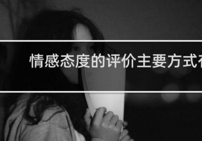 情感態(tài)度的評(píng)價(jià)主要方式有
