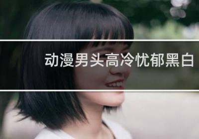動漫男頭高冷憂郁黑白