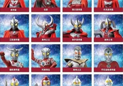 奧特曼名字大全加圖片，一共68位(邪惡奧特曼一共有18位)